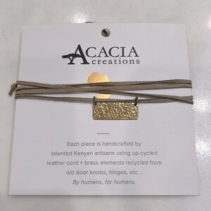 Handmade Kenyan Brass and Leather Bolo